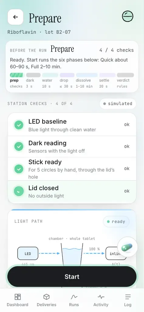 Clinic app run, prepare phase